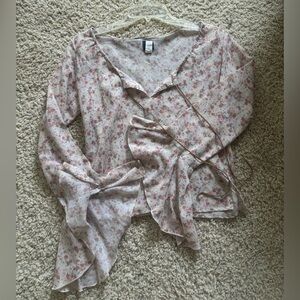 flowy floral blouse